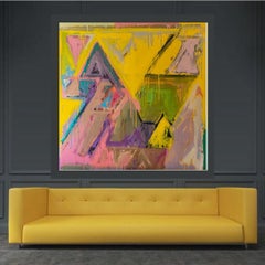 Ohne Titel, Abstrakt, Acryl auf Leinwand von Contemporary Indian Artist "Auf Lager"