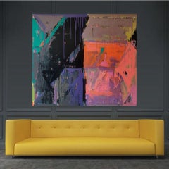 Ohne Titel, Abstrakt, Acryl auf Leinwand von zeitgenössischem indischen Künstler „In Stock“