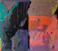 Sin título, abstracto, acrílico sobre lienzo por Artista indio contemporáneo "En Stock"