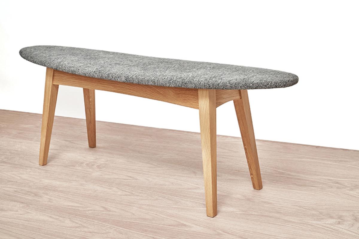 SURF Bench by Jean-Baptiste Van den Heede
Dimensions: L 118 x D 34 x H 43 cm
Materials: Oak, Textile.
Also Available: Other textiles available

The upholstered SURF version proposes a bench with quality fabrics to your liking. It can also be