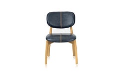 Chaise contemporaine brésilienne Surf en bois et cuir de Lattoog