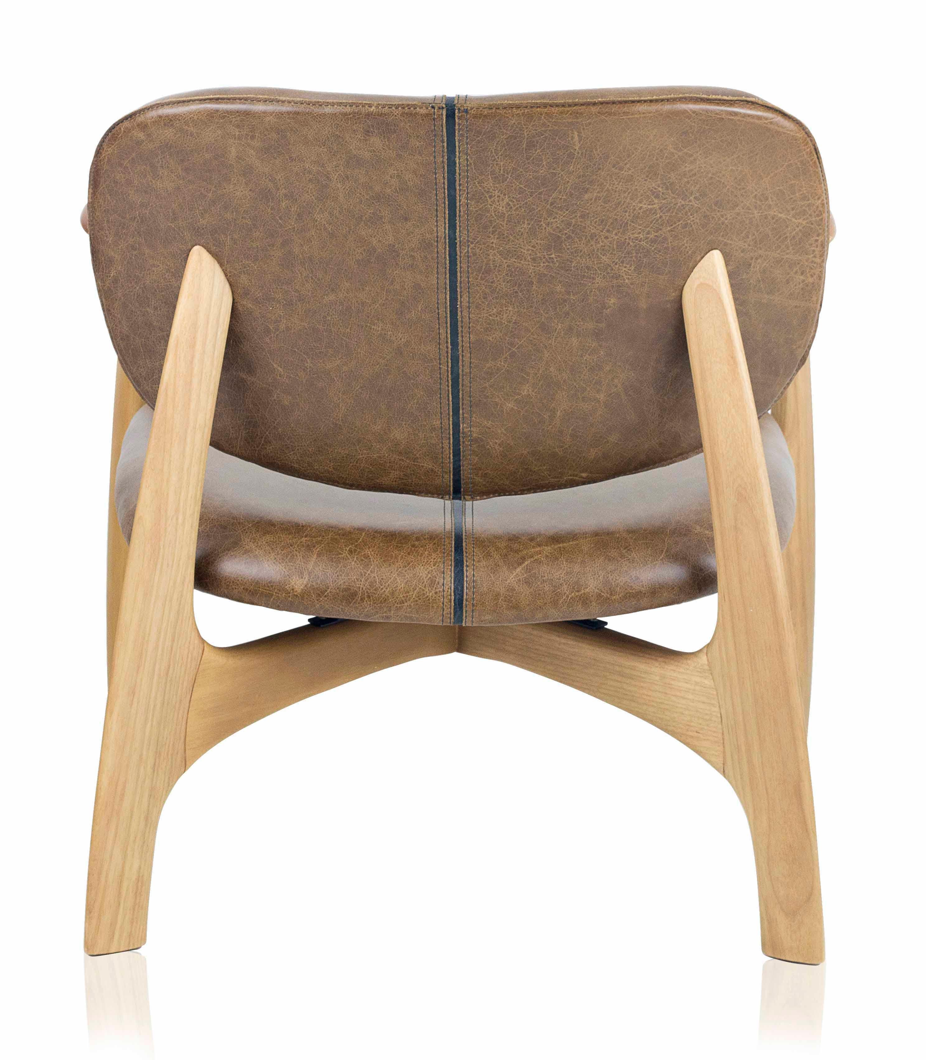 Surf Brazilian Contemporary Wood and Leather Easychair by Lattoog In New Condition For Sale In Sao Paolo, BR