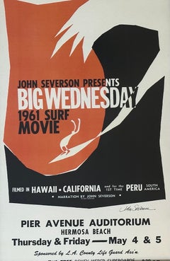 „Surf Culture“ Vintage-Filmplakat „Big Wednesday“, signiert von John Severson