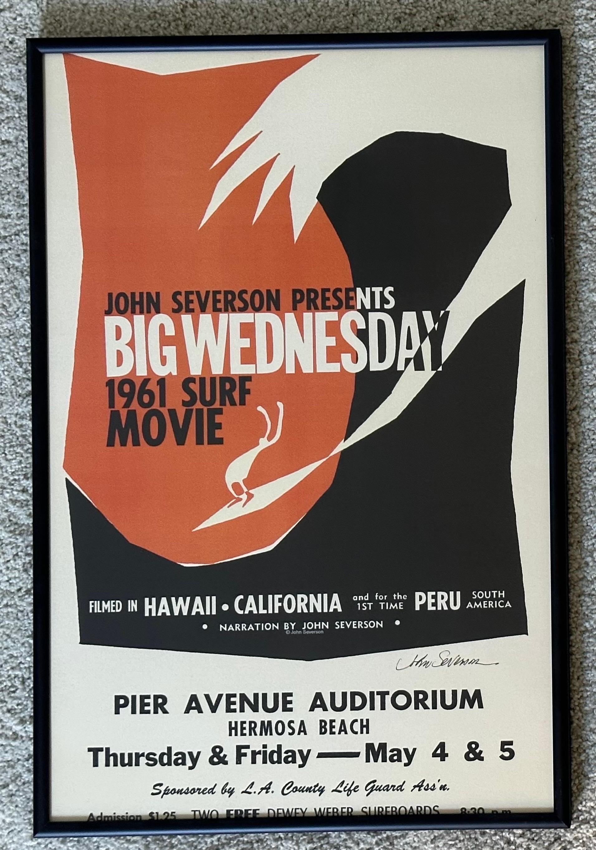 Américain Affiche vintage du film « Big Wednesday » signée par John Severson en vente