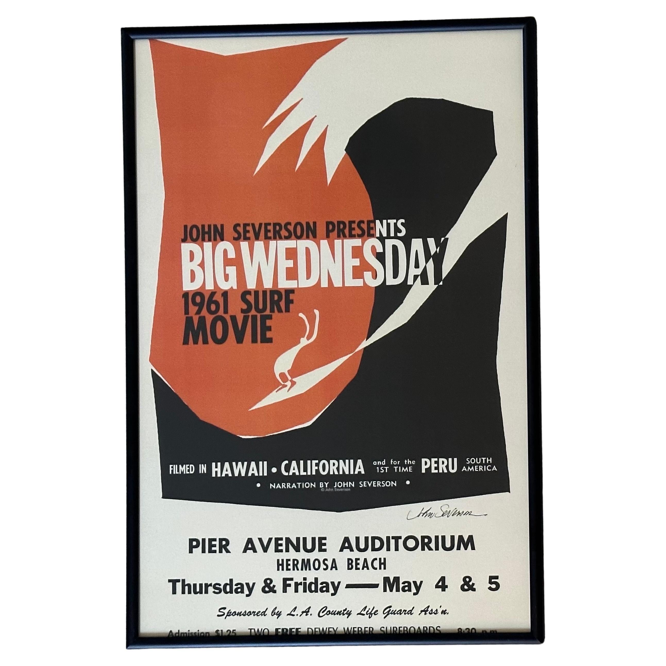 Affiche vintage du film « Big Wednesday » signée par John Severson en vente