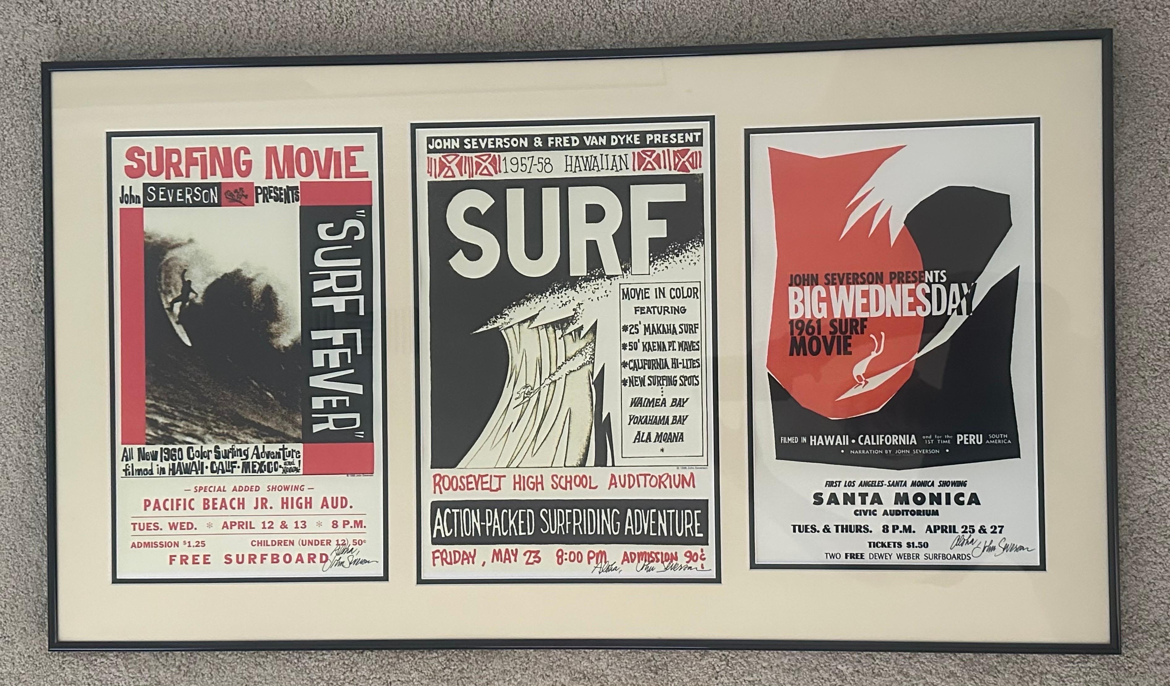 „Surf Culture“ Vintage-Filmplakat „Surf Culture“ Triptychon von John Severson „Big Wednesday“  (Papier) im Angebot
