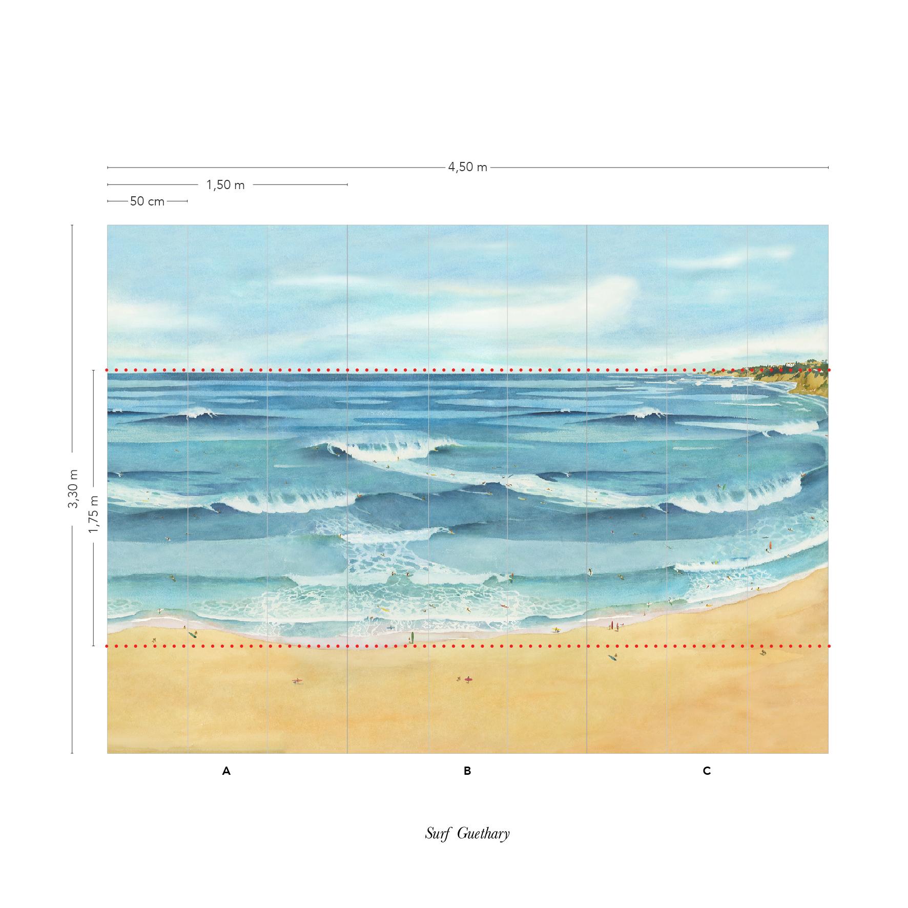 Modern Surf - Customizable - Digital Printing - Mural Decor - Isidore Leroy For Sale