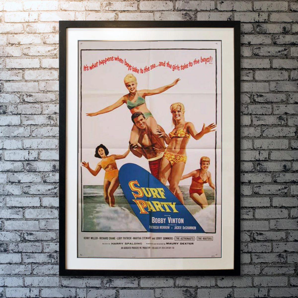 Surf Party, Unframed Poster, 1964

Original One Sheet (27 x 41 inches). A young girl travels to California with a couple of friends in order to visit her brother, whom she hasn't seen for some time. After they arrive it doesn't take long for them