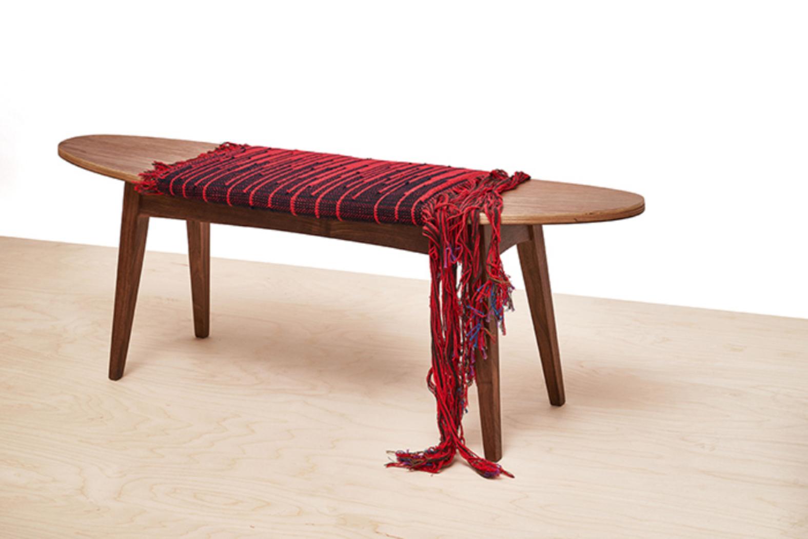 SURF Unic bench by Jean-Baptiste Van den Heede
Dimensions: L 118 x D 34 x H 43 cm
Materials: Oak, Textile.
Also available: Other textiles available,

The “SURF unic” version proposes a versatile bench since it can be used without upholstery or