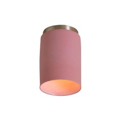 Surface, A Flush Mount Ceiling Light in Coral Porcelain and Brushed Brass