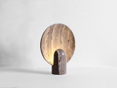 Contemporary Black Travertine Surface Sconce by Henry Wilson
