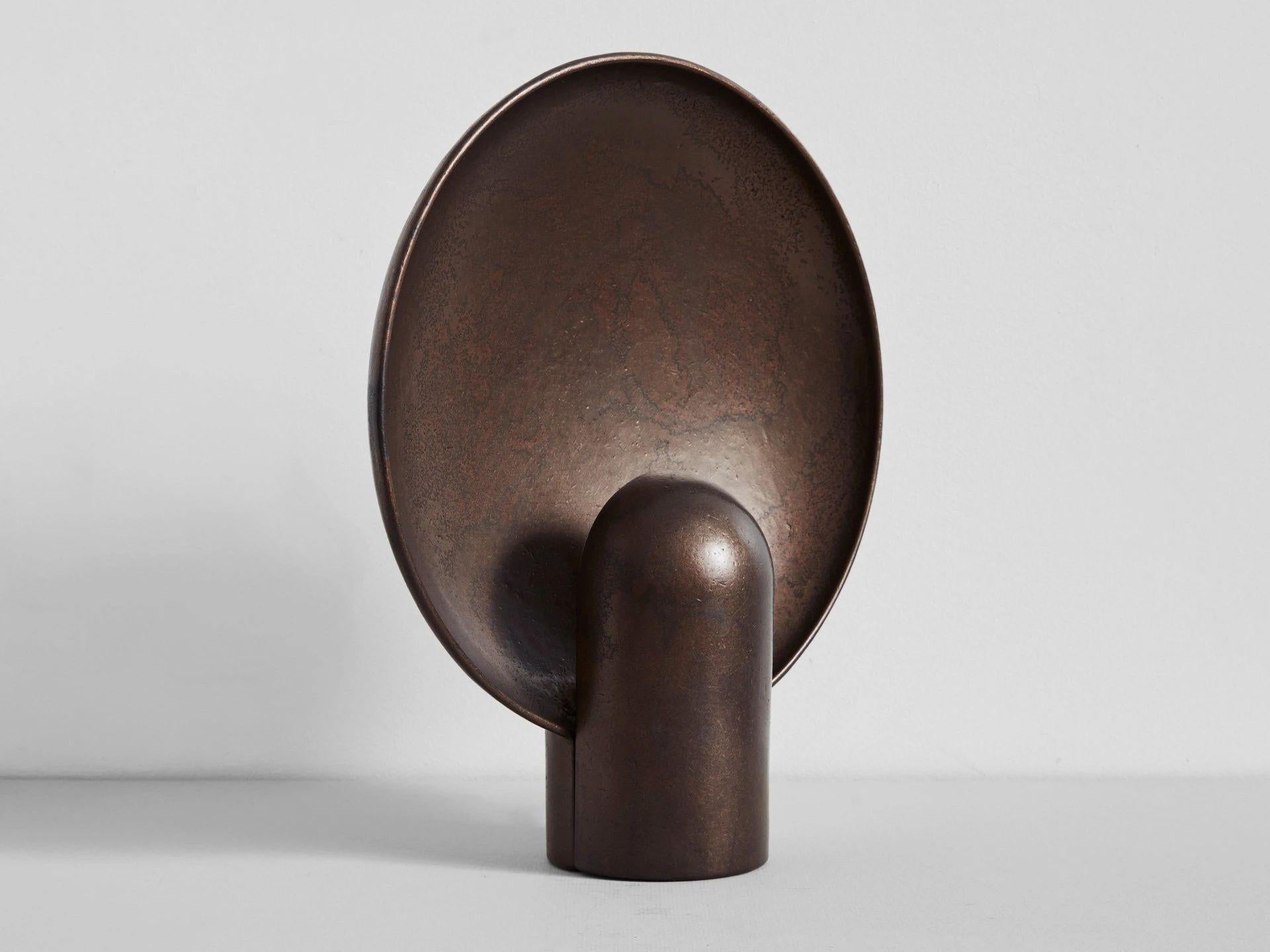 Contemporary Blackened Bronze Surface Sconce by Henry Wilson In New Condition For Sale In Geneve, CH