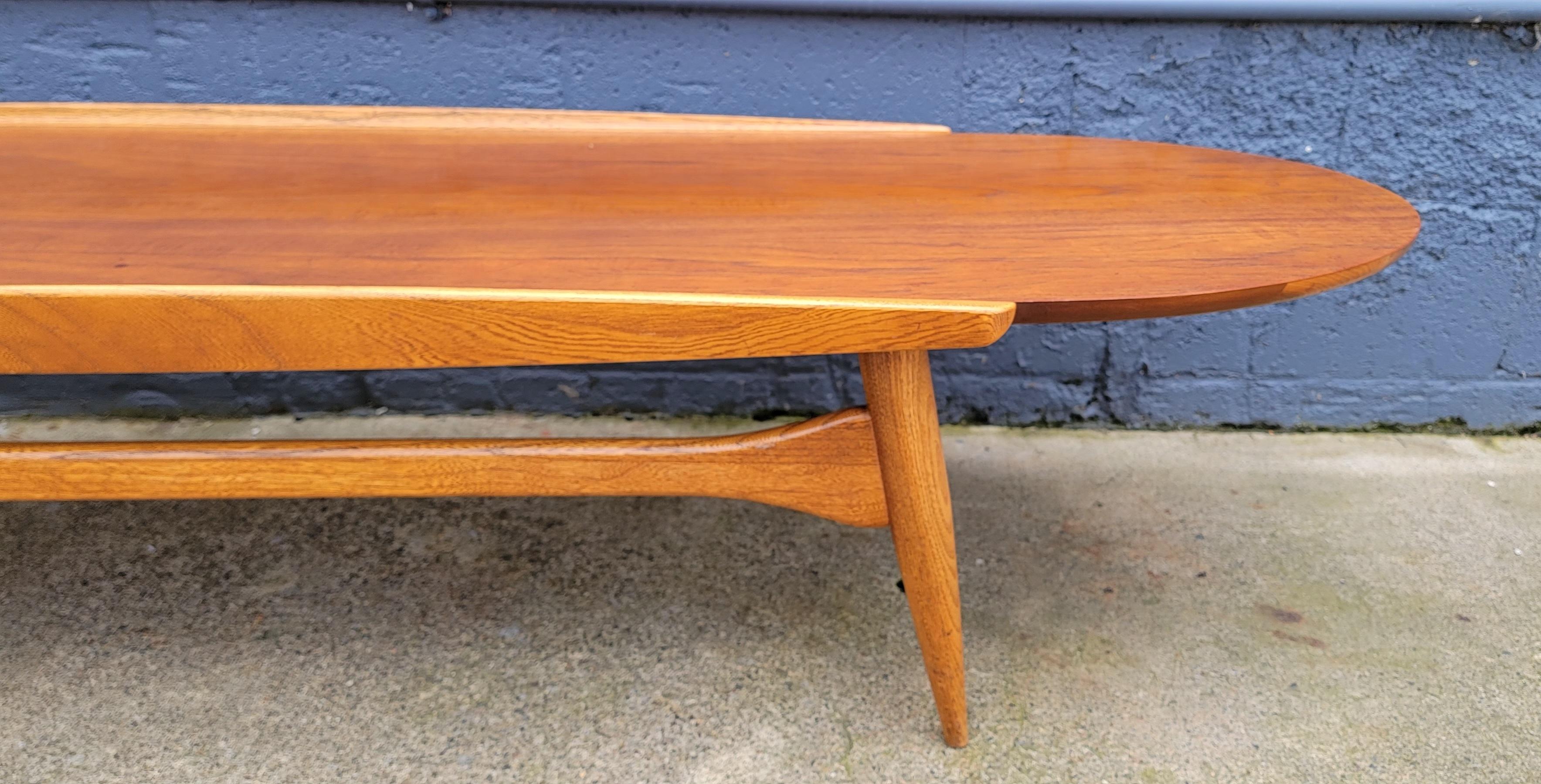 Wood Surfboard Coffee Table by Lane Furniture