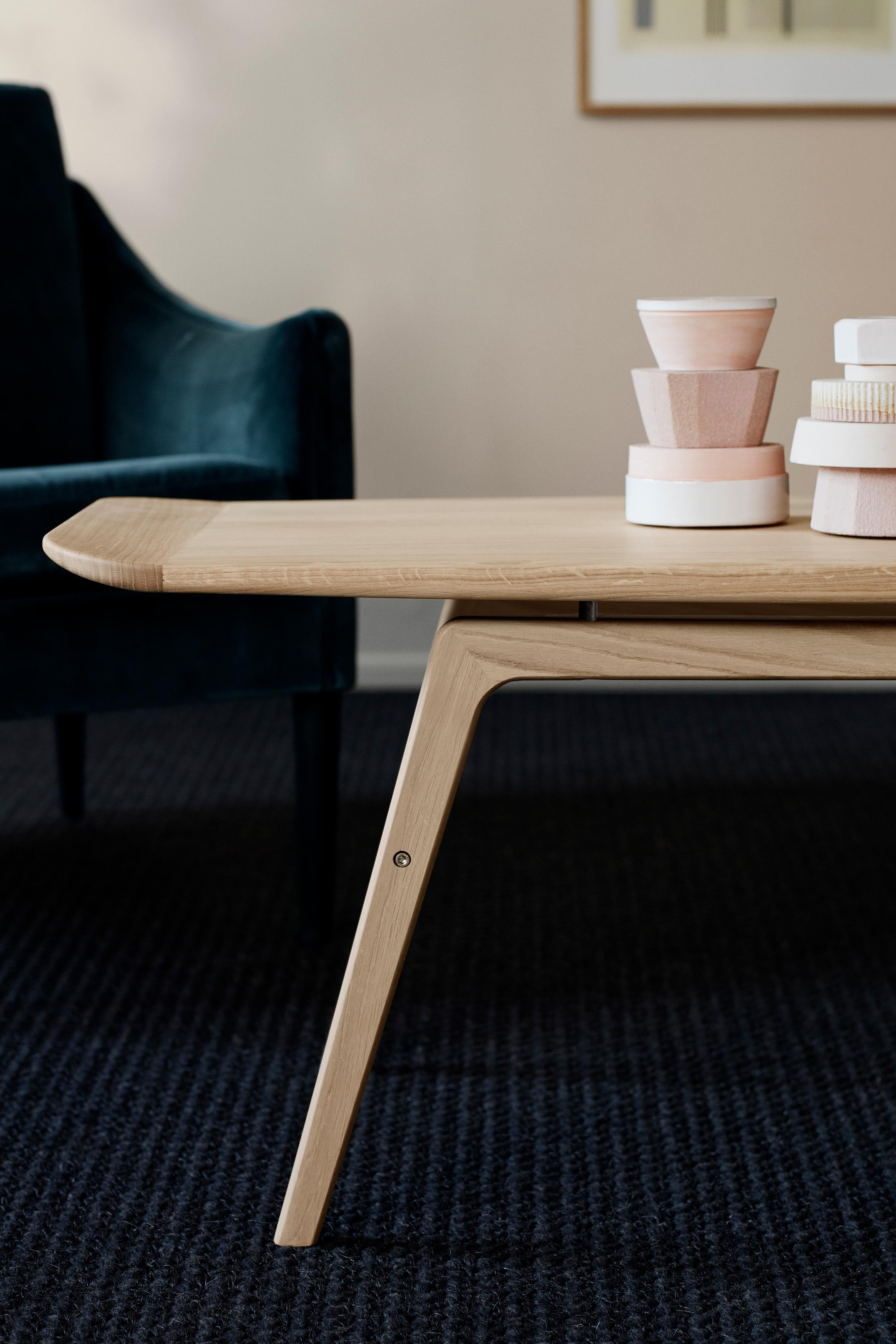 Surfboard Coffee Table in Wood, by Arne Hovmand-Olsen from Warm Nordic In New Condition For Sale In Viby J, DK