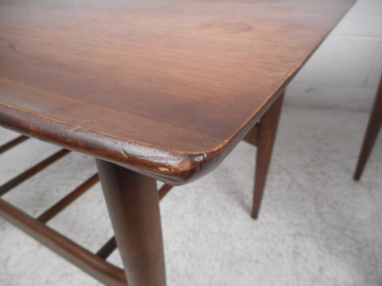 Surfboard End Tables by Bassett Furniture Co., a Pair at 1stDibs