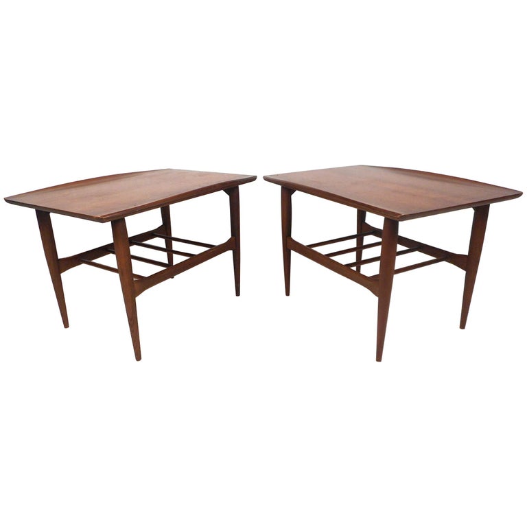 Surfboard End Tables by Bassett Furniture Co., a Pair at 1stDibs | bassett  end tables, bassett surfboard end table, surfboard furniture