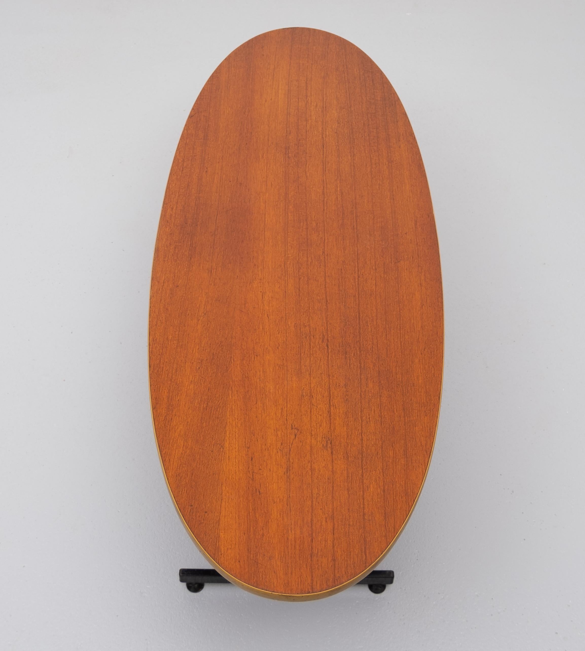 Surfboard Teak Coffee Table, 1950s 1
