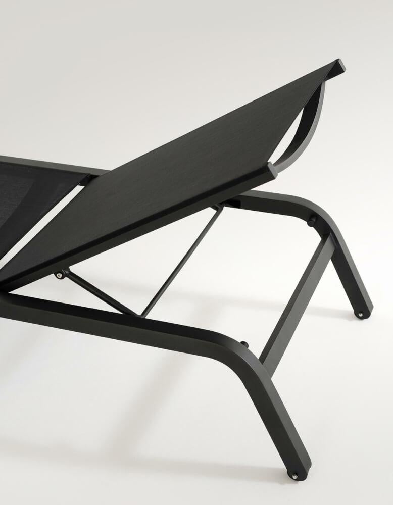 Italian Surfer Outdoor Sunlounger in Smoke Grey by RODA. Made in Italy.