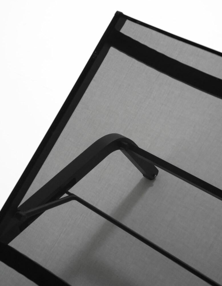 Powder-Coated Surfer Outdoor Sunlounger in Smoke Grey by RODA. Made in Italy.
