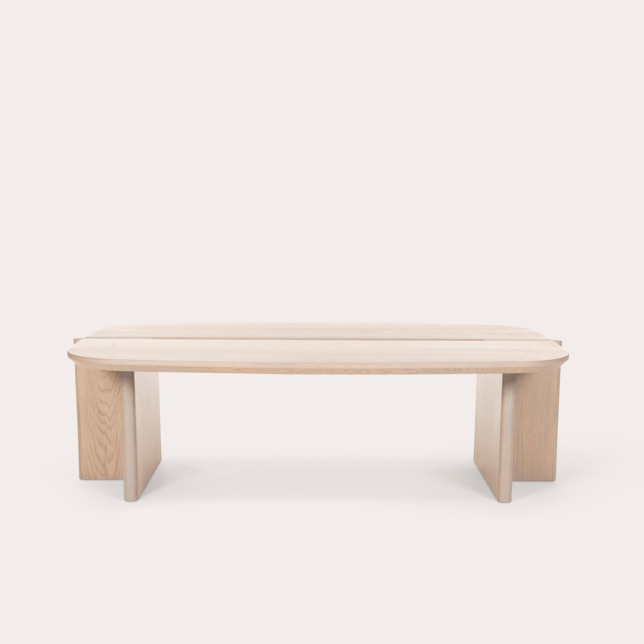 Pressed Surfside Drive Coffee Table by Workshop APD in Solid Ash Wood For Sale