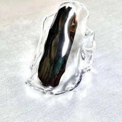 Surge Bangle in Platinum Liquid & Borosilicate Glass by Noriko Herron