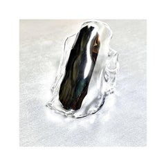 Surge Bangle in Platinum Liquid & Borosilicate Glass by Noriko Herron