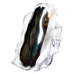 Surge Bangle in Platinum Liquid & Borosilicate Glass by Noriko Herron