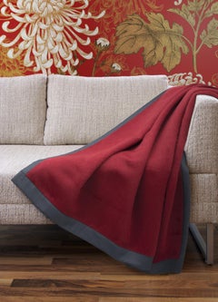 Contemporary Suri Alpaca Red Plaid