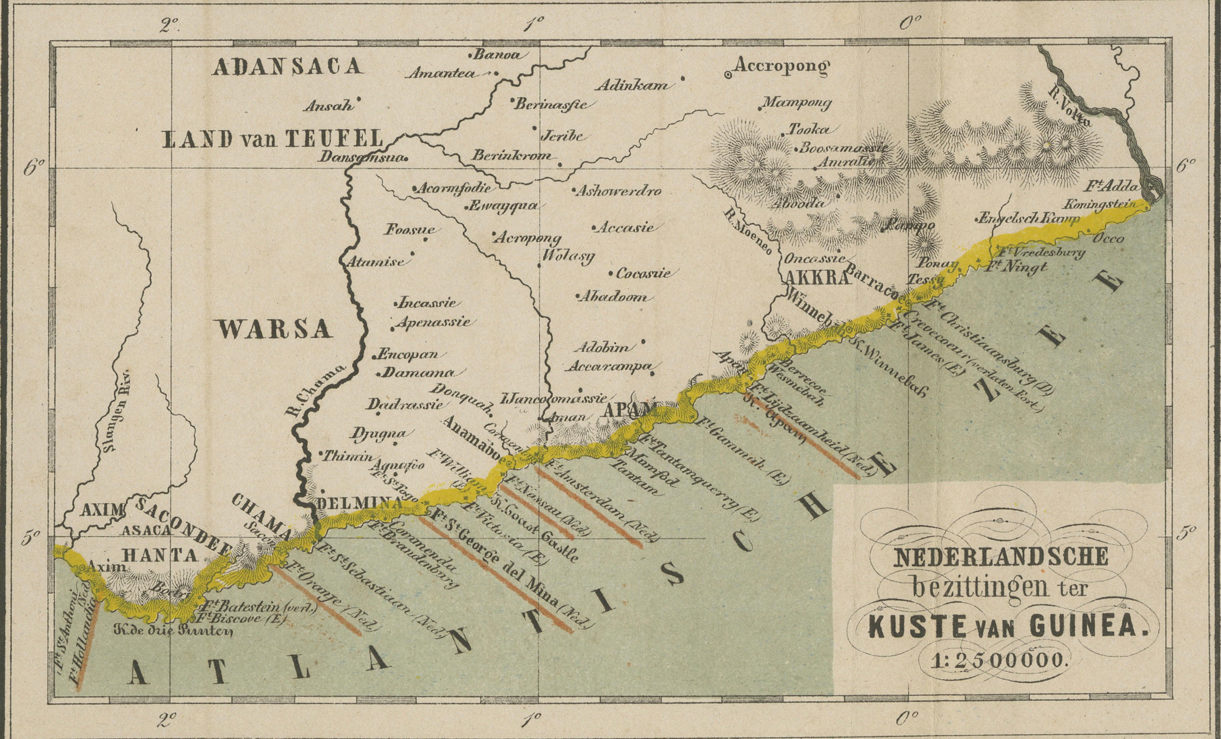 Suriname, Curaçao & Dutch Guinea – Jacob Kuyper Colonial Atlas Map, 1882