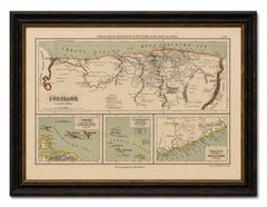Suriname, Curaçao & Dutch Guinea – Jacob Kuyper Colonial Atlas Map, 1882