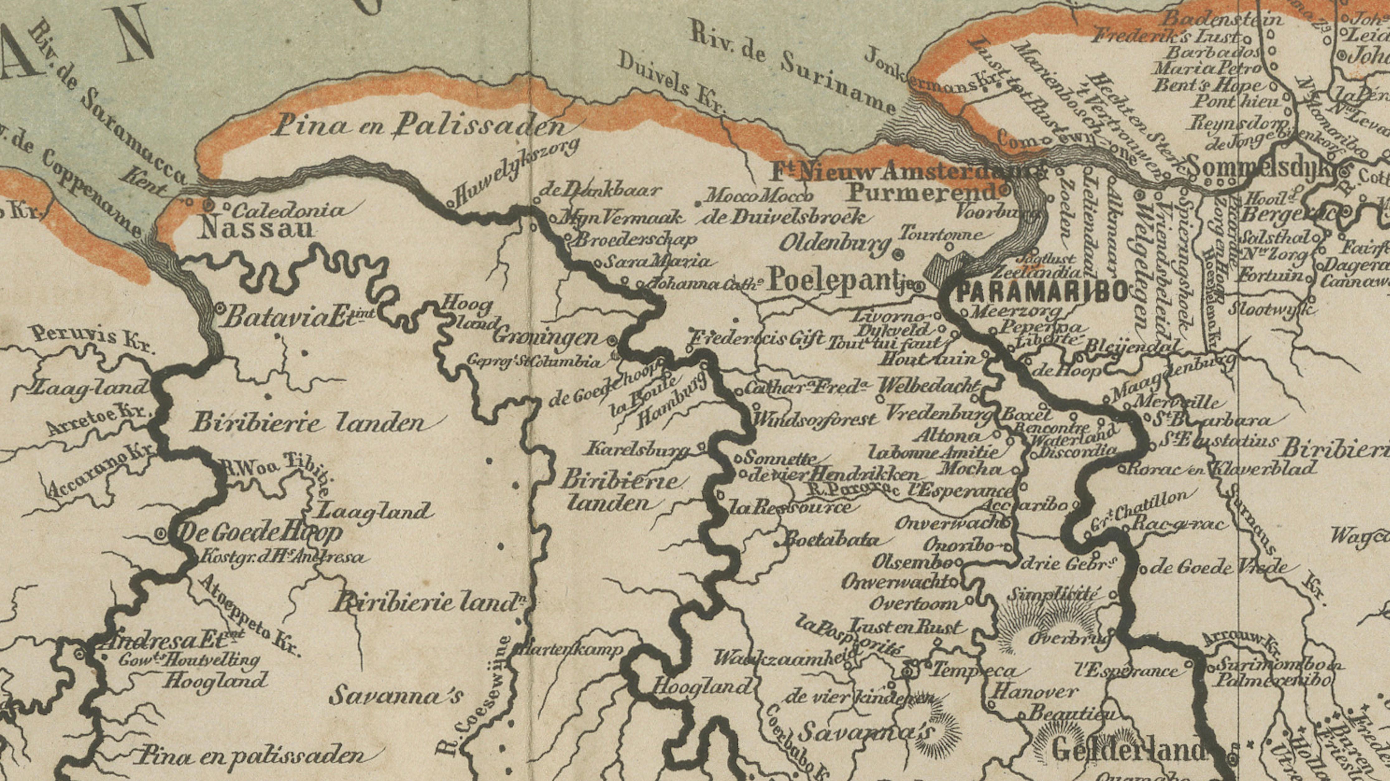 Suriname, Curaçao & Dutch Guinea – Jacob Kuyper Colonial Atlas Map, 1882