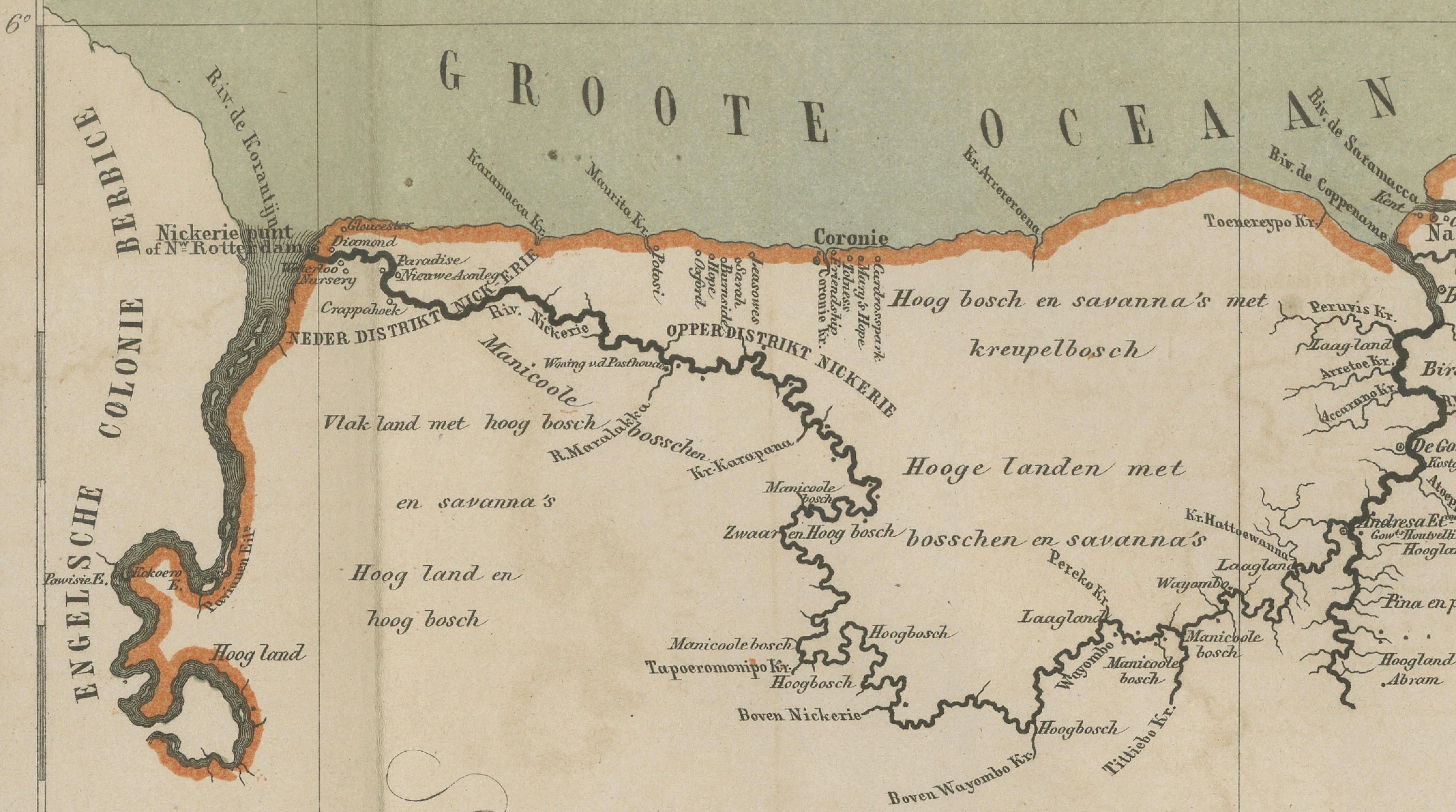 Suriname, Curaçao & Dutch Guinea – Jacob Kuyper Colonial Atlas Map, 1882