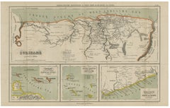 Suriname, Curaçao & Dutch Guinea – Jacob Kuyper Colonial Atlas Map, 1882