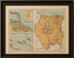 Suriname & the Dutch Antilles – Colonial Atlas Map by W.J. Thieme, c.1905