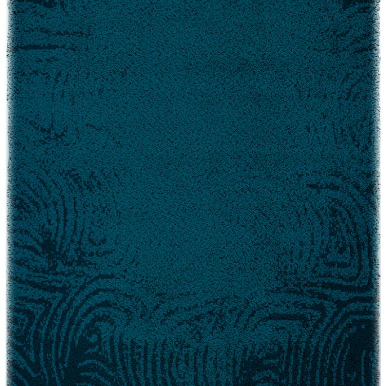 Modern Surma Hand-Knotted Dyed Wool Rug in Midnight Blue For Sale