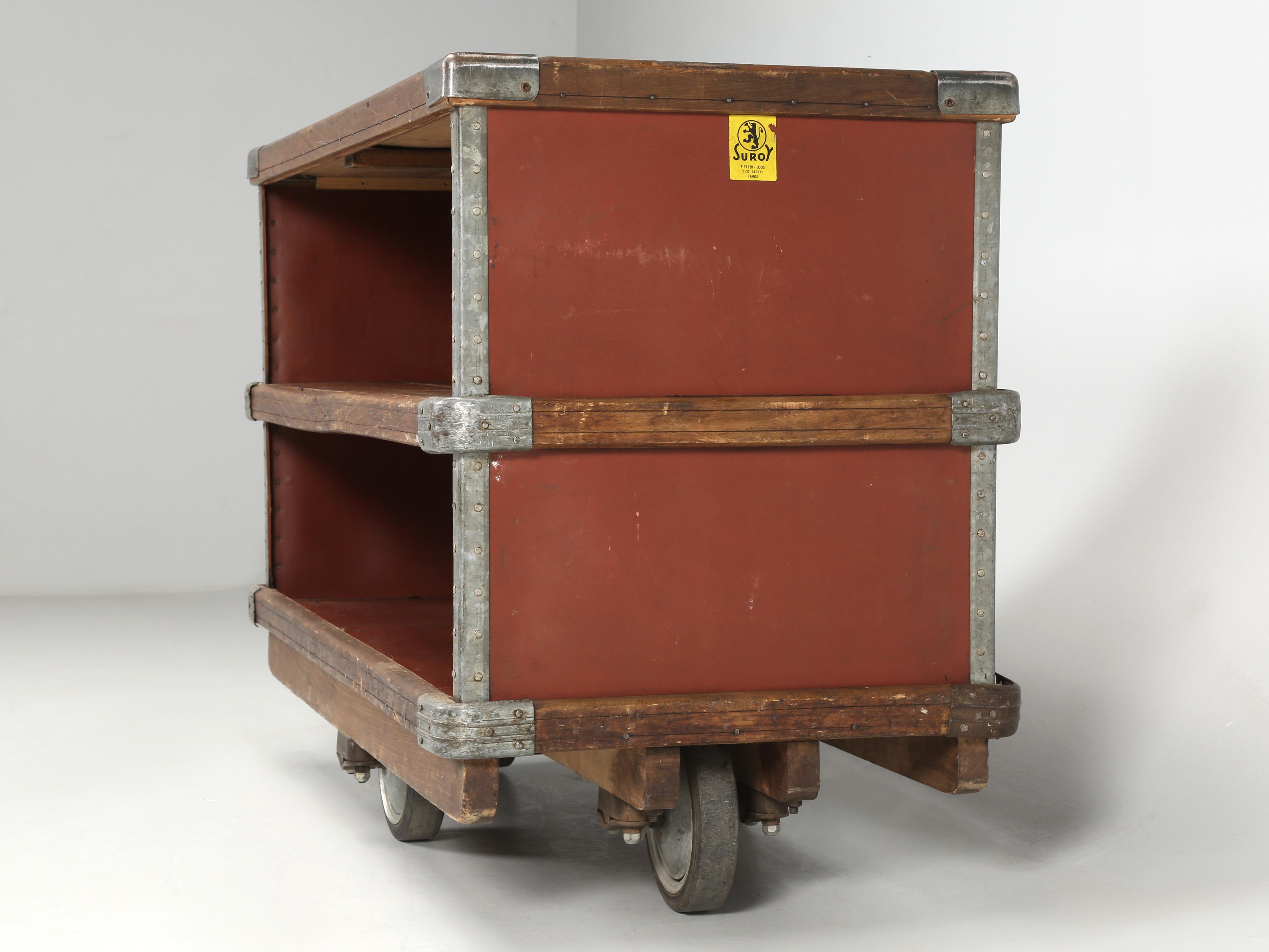 Suroy Industrial Cart on Wheels or Potentially a Sensational Movable Bar Cart 3