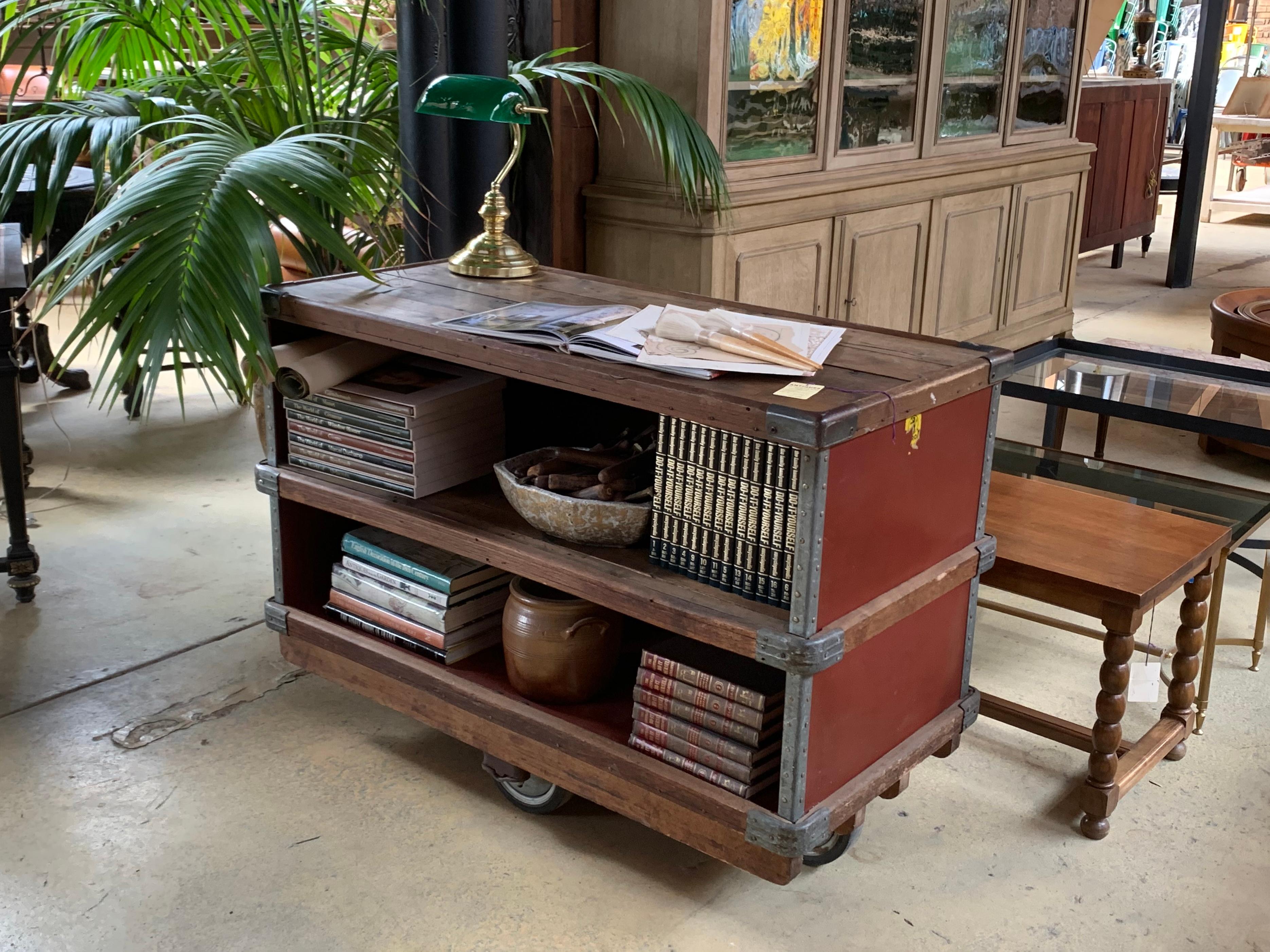 Suroy Industrial Cart on Wheels or Potentially a Sensational Movable Bar Cart 7
