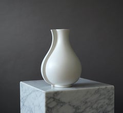 White 'Surrea' Vase by Wilhelm Kage for Gustavsberg Studio, Sweden, 1950s