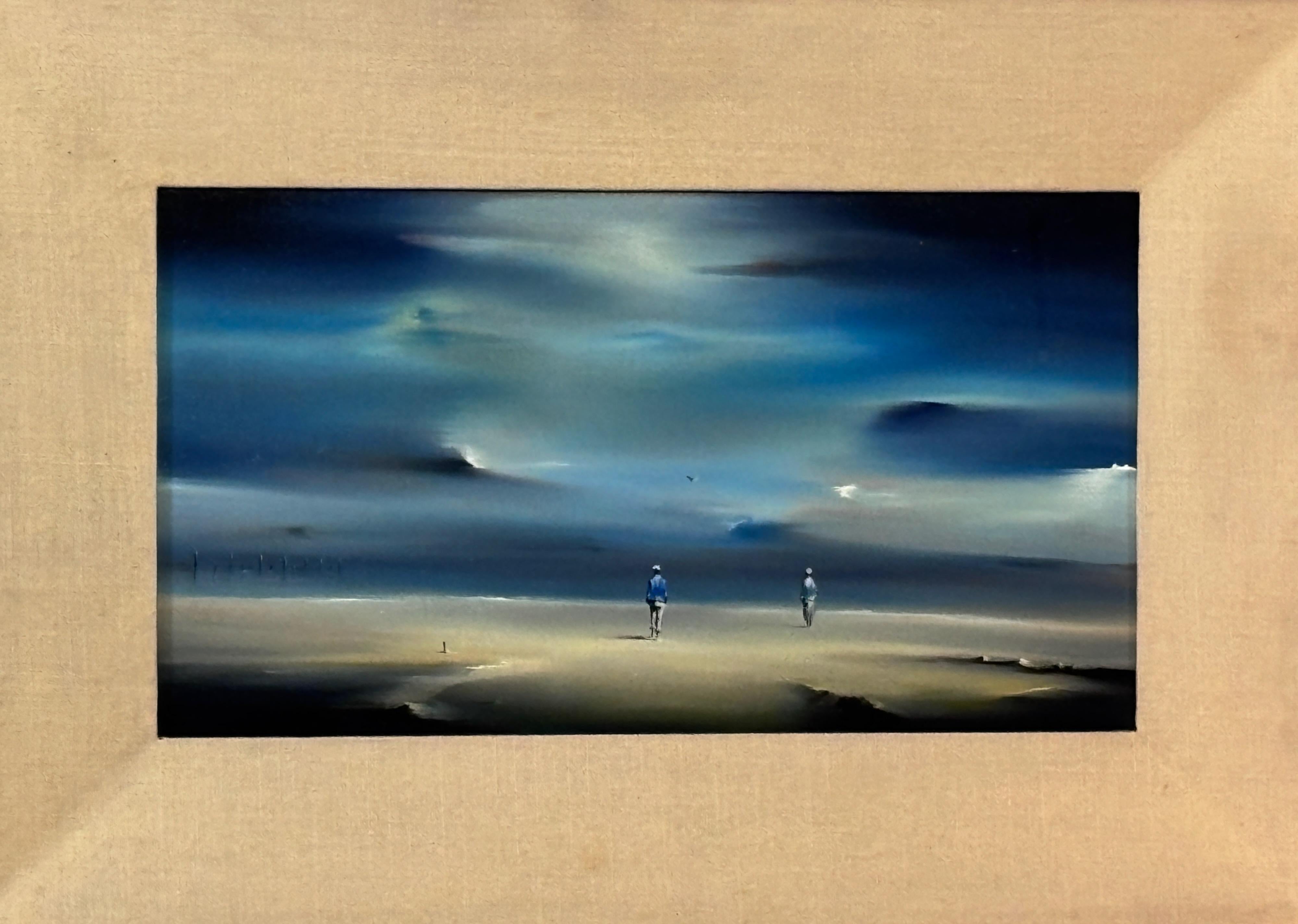 Surreal California Seascape Painting by Robert Watson, 20th Century In Good Condition For Sale In San Francisco, CA