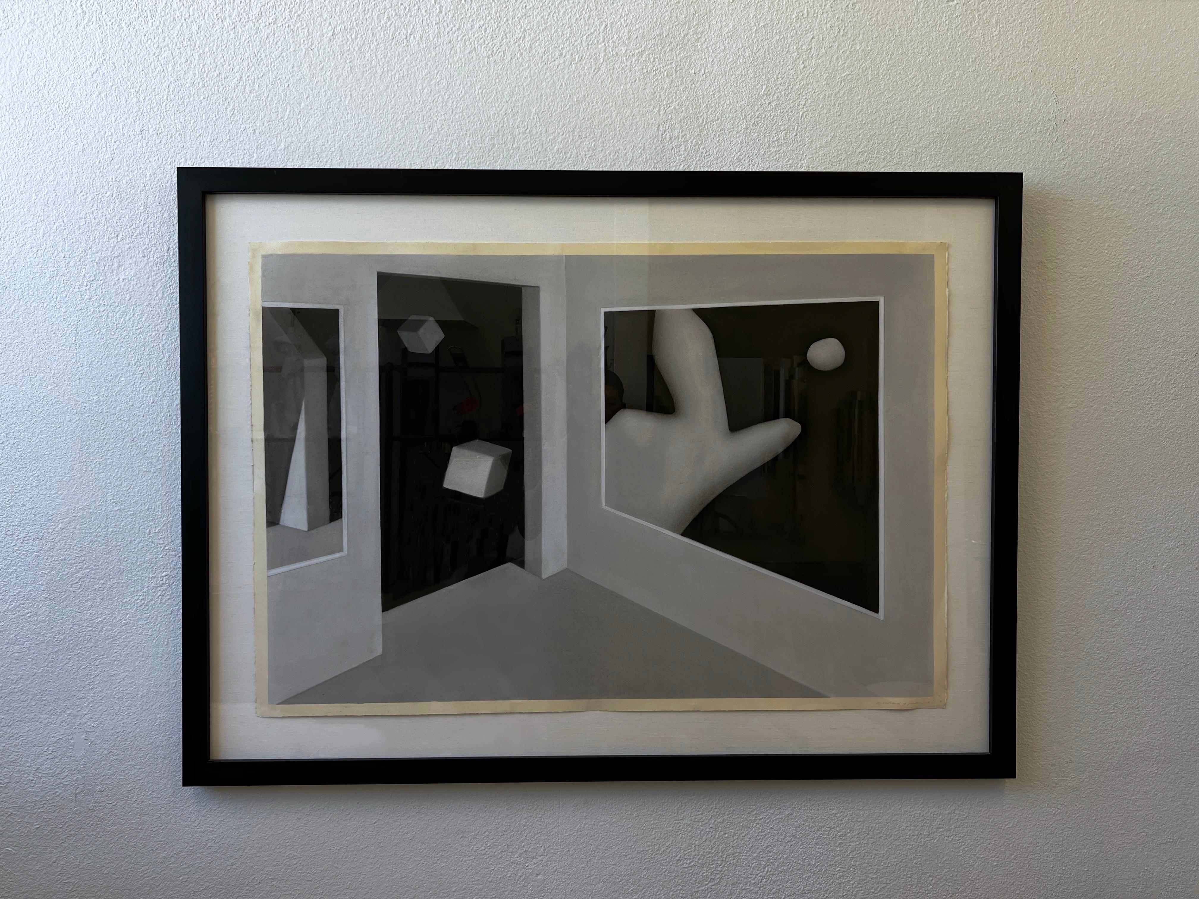 Surreale Kohle auf Papier von Richard Parker im Zustand „Gut“ im Angebot in Palm Springs, CA