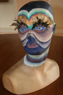 Surreal Hand-Painted Deco Sculpture from the 1940s, Decorative Art