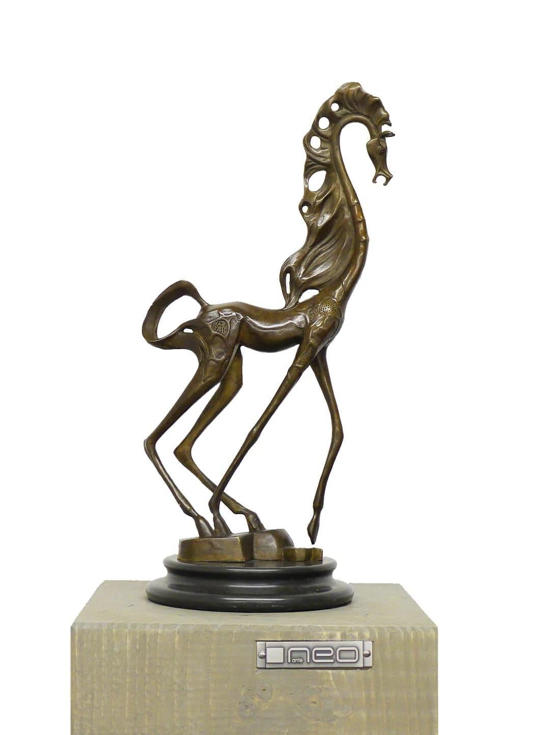 Modern Surreal Horse, Exquisite Bronze Sculpture Inspired by Salvador Dalí For Sale