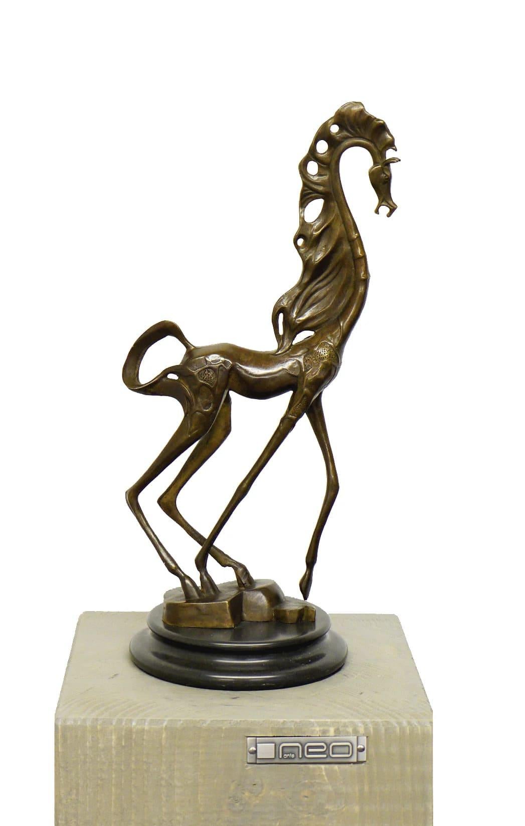 Polished Surreal Horse, Exquisite Bronze Sculpture Inspired by Salvador Dalí For Sale