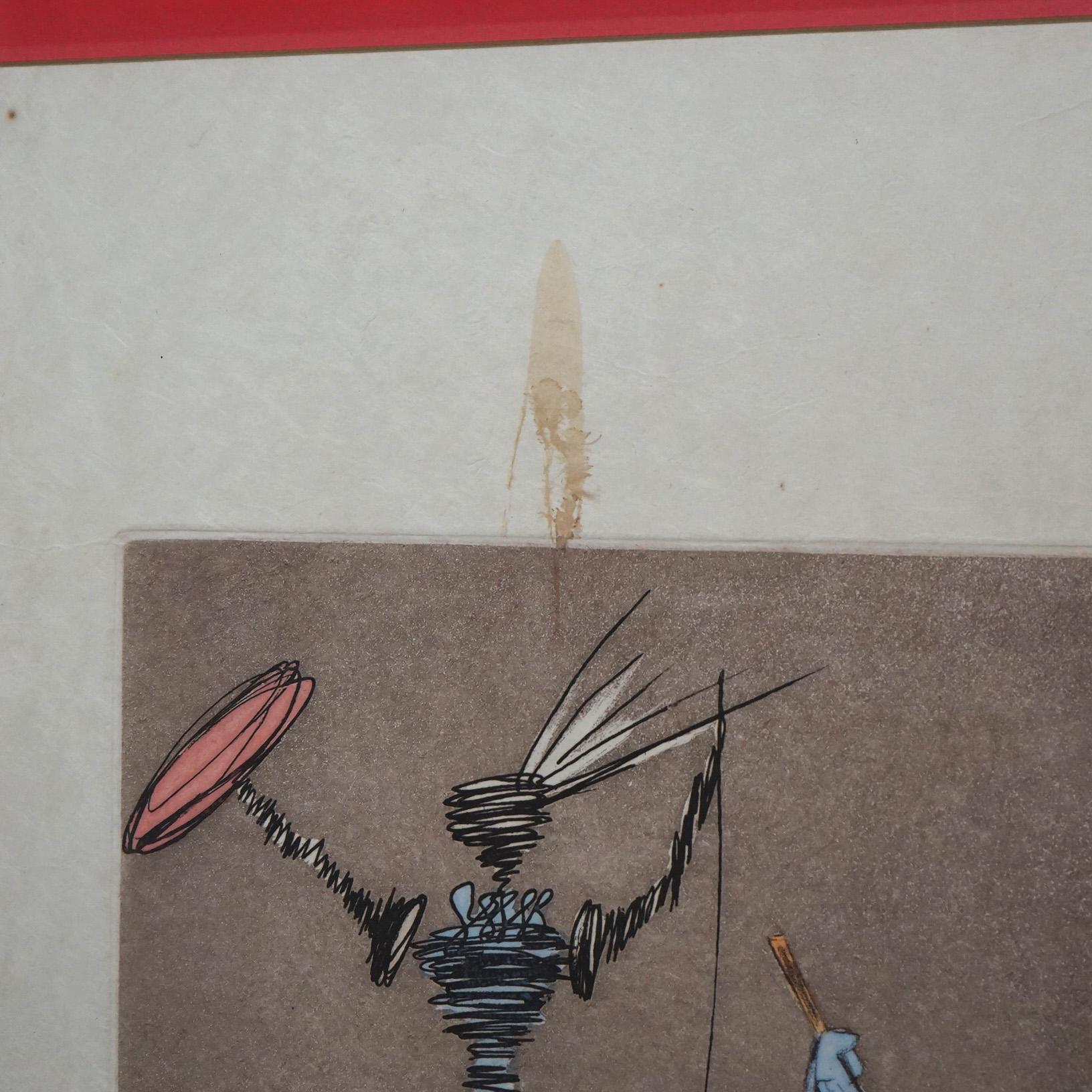 Surreal Lithograph “Master And Squire” By Salvadore Dali Signed & Numbred c1960 In Good Condition In Big Flats, NY
