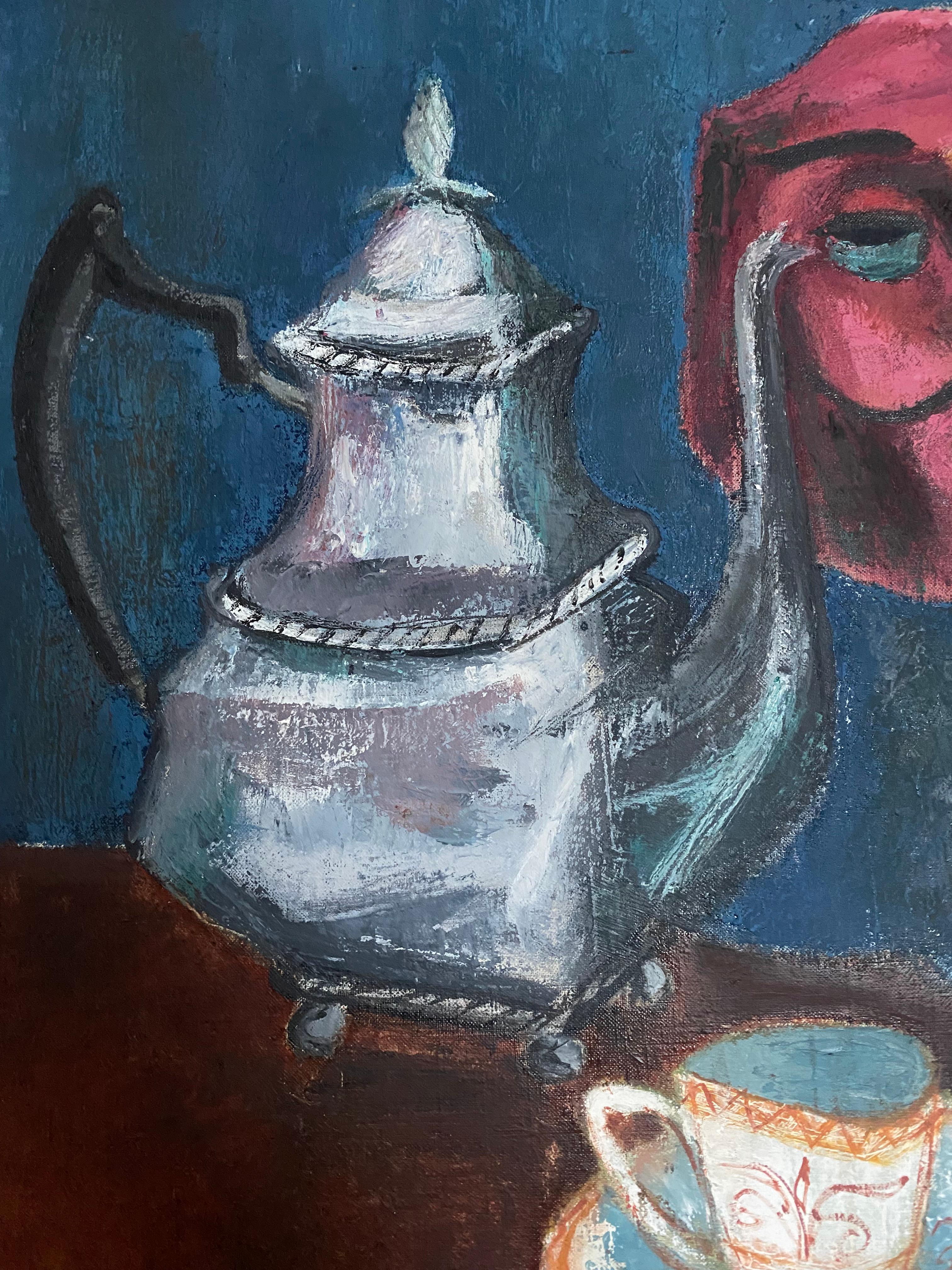 Surreal Tablescape Virginia Wylie moderno Abstracto mediados de siglo East Hamptons Moderno de mediados de siglo en venta