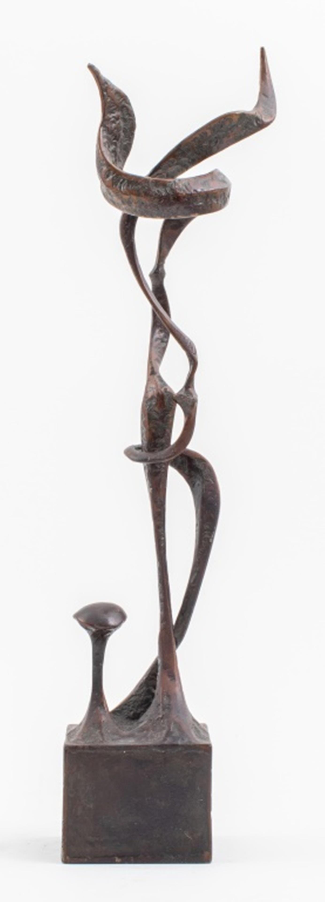 Late 20th Century Surrealist Abstract Bronze Plant Sculpture