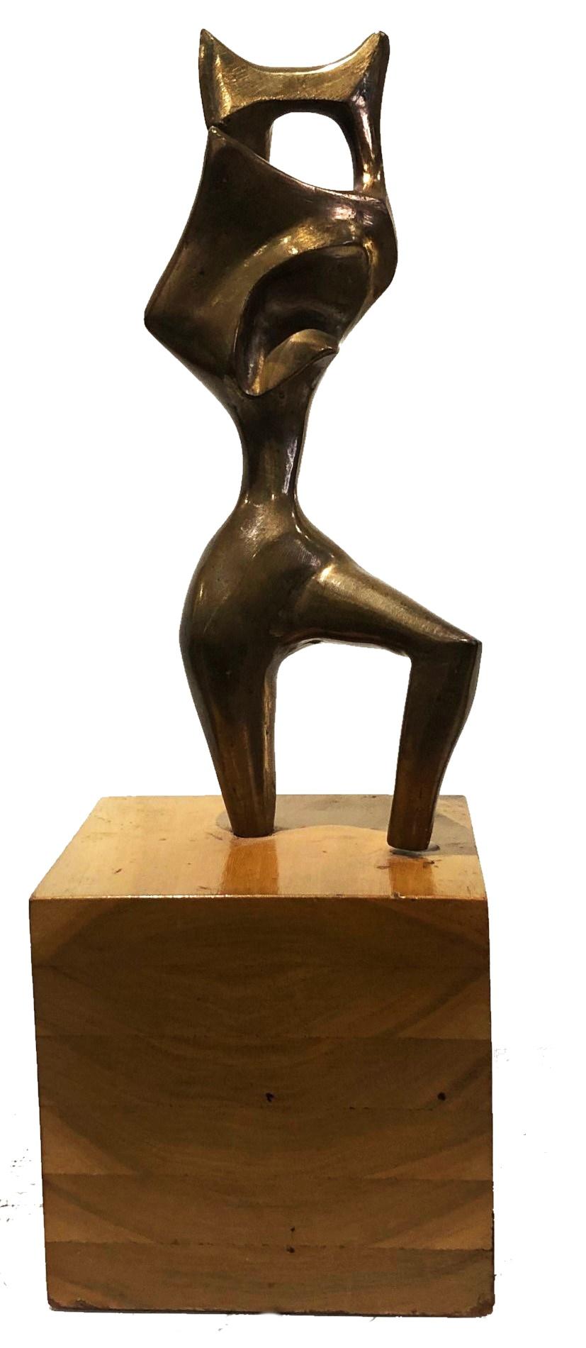 Cast Surrealist Abstract Bronze Sculpture in Manner of Wifredo Lam, ca. 1950's-60's For Sale