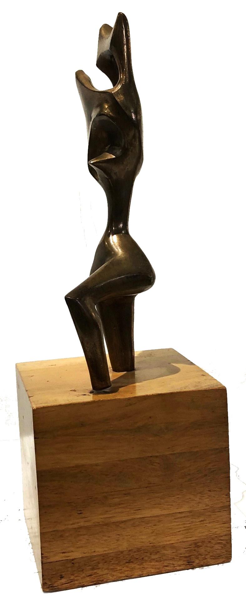 Surrealist Abstract Bronze Sculpture in Manner of Wifredo Lam, ca. 1950's-60's In Good Condition For Sale In New York, NY
