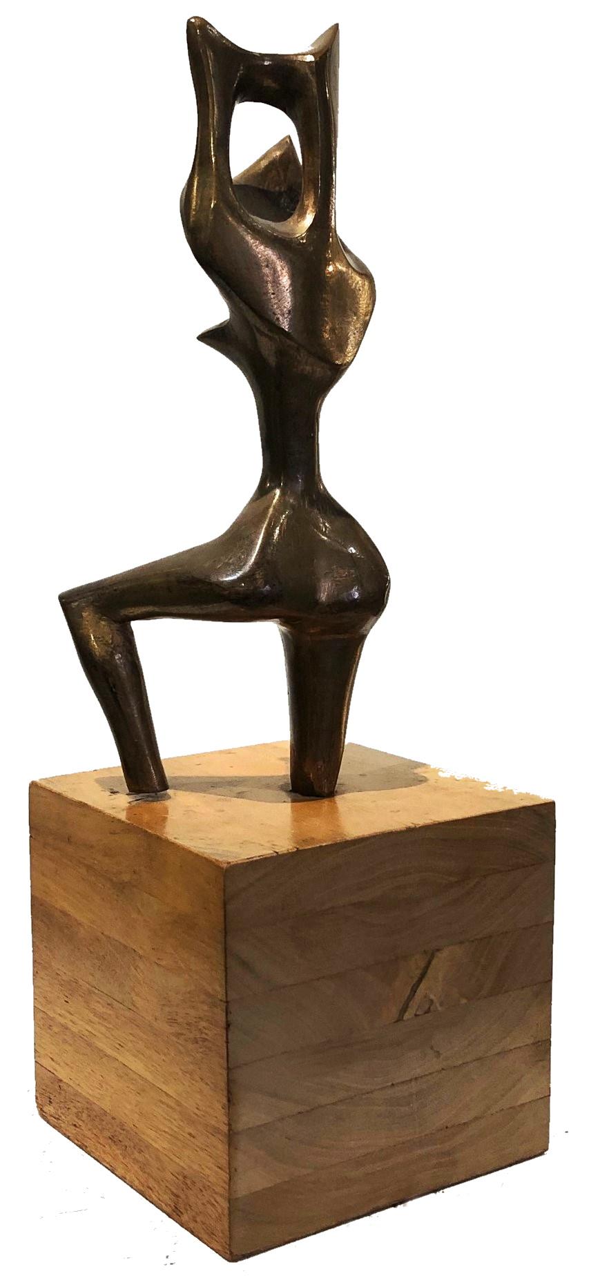Mid-20th Century Surrealist Abstract Bronze Sculpture in Manner of Wifredo Lam, ca. 1950's-60's For Sale