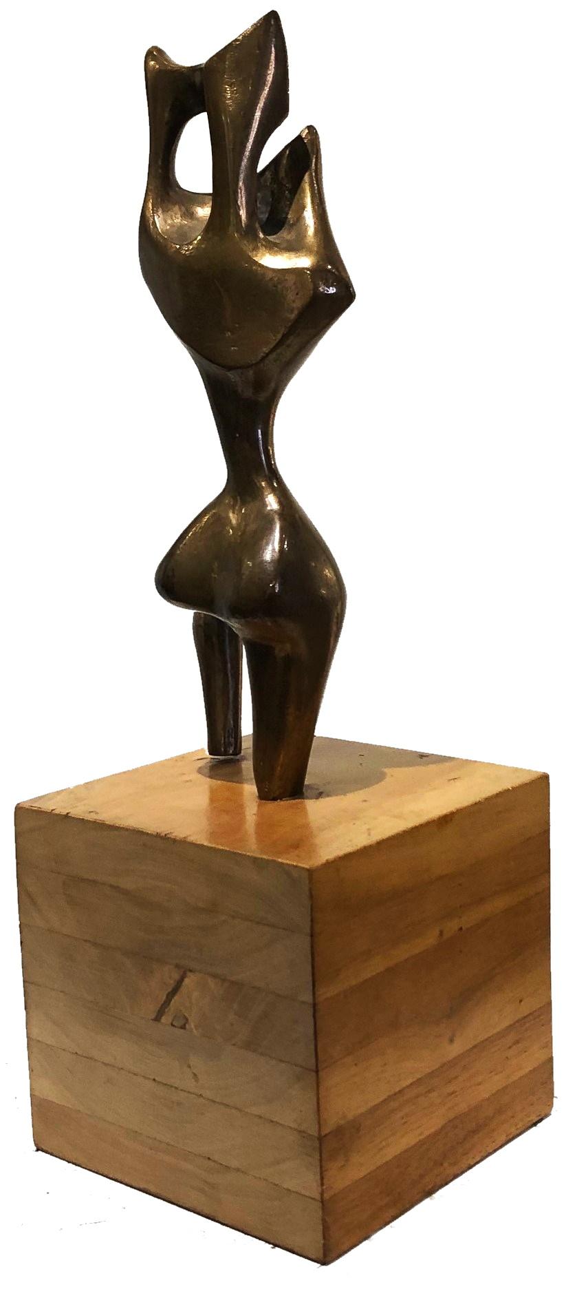 Surrealist Abstract Bronze Sculpture in Manner of Wifredo Lam, ca. 1950's-60's For Sale 1